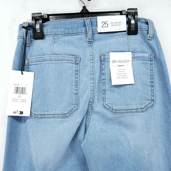 7 For All Mankind Dojo Tailorless Flare Leg Jean Size 25 Slim Evolution